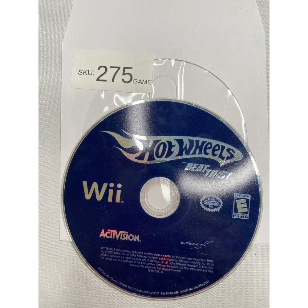 Hot Wheels Beat That! Nintendo Wii Game Disc Only